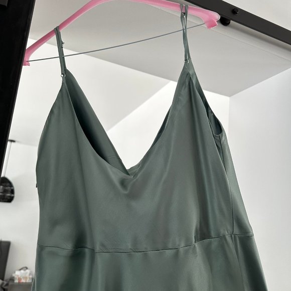 Belmont Dress by Park & Fifth in Satin Sage - Picture 6 of 10